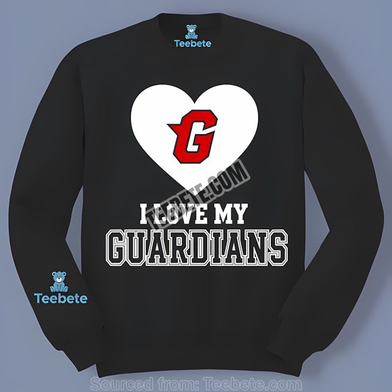 Cleveland Guardians I Love My Guardians Heart Long Sleeve Cleveland Guardians I Love My Guardians Heart Long Sleeve