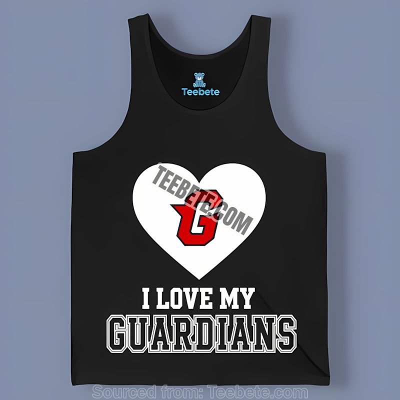 Cleveland Guardians I Love My Guardians Heart Tanktop Cleveland Guardians I Love My Guardians Heart Tanktop