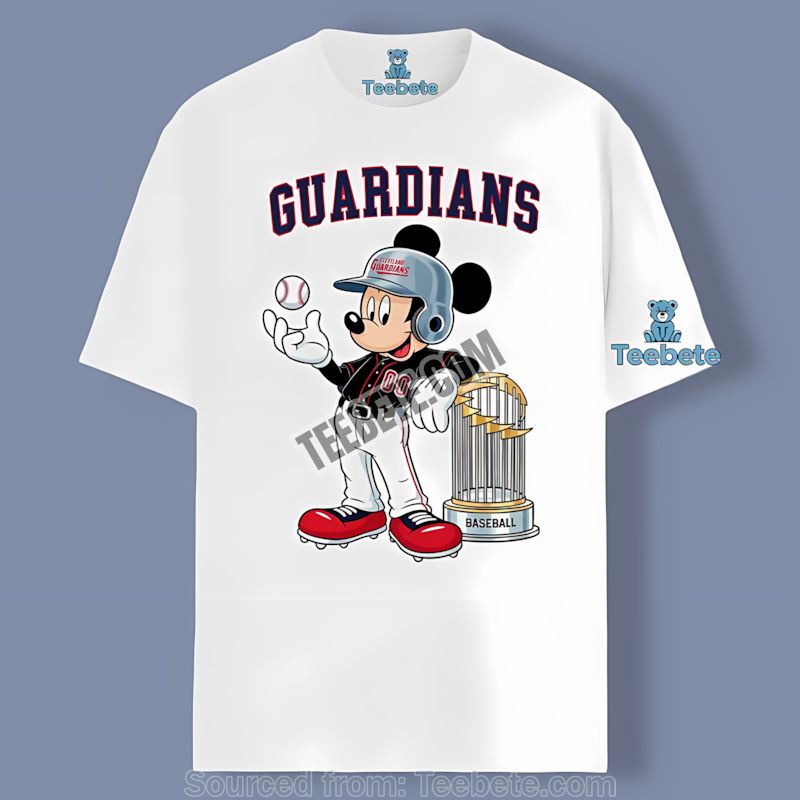Cleveland Guardians Mickey Baseball Bat Adults Shirt