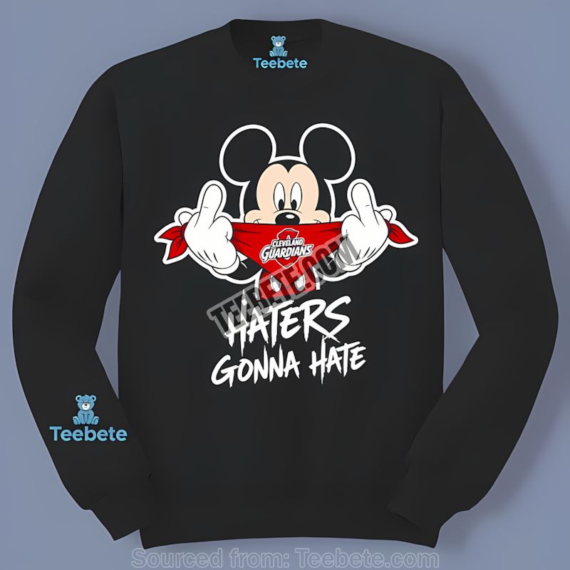 Cleveland Guardians Mickey Haters Gonna Hate Long Sleeve Cleveland Guardians Mickey Haters Gonna Hate Long Sleeve
