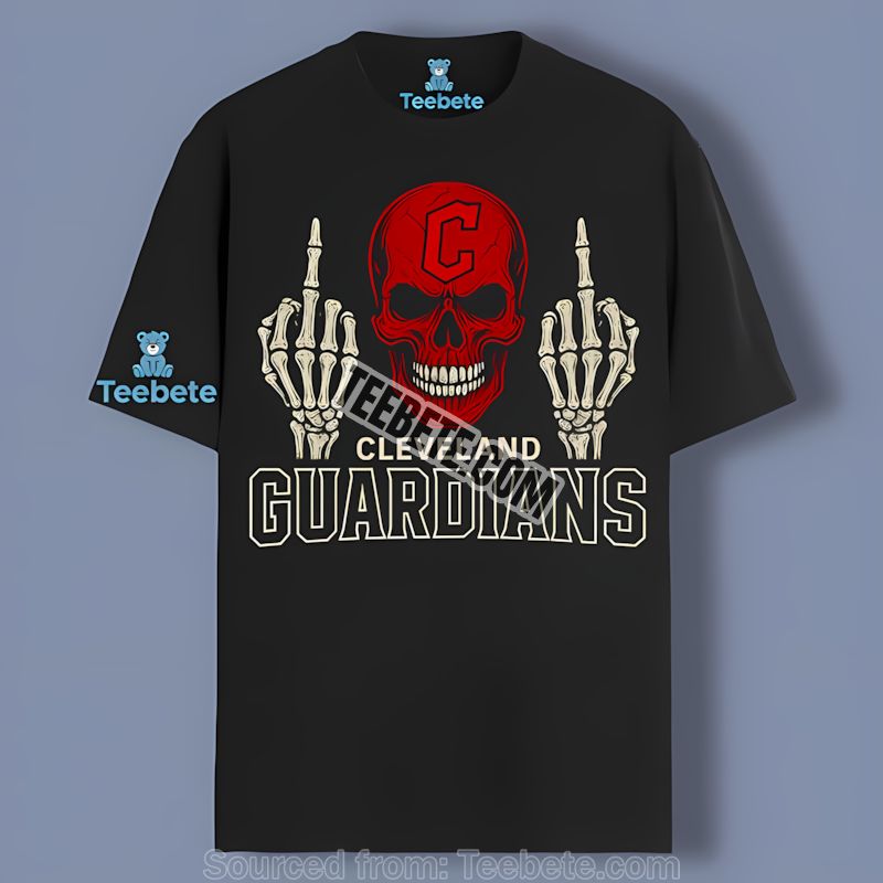 Cleveland Guardians Skull Middle Finger Trendy Shirt