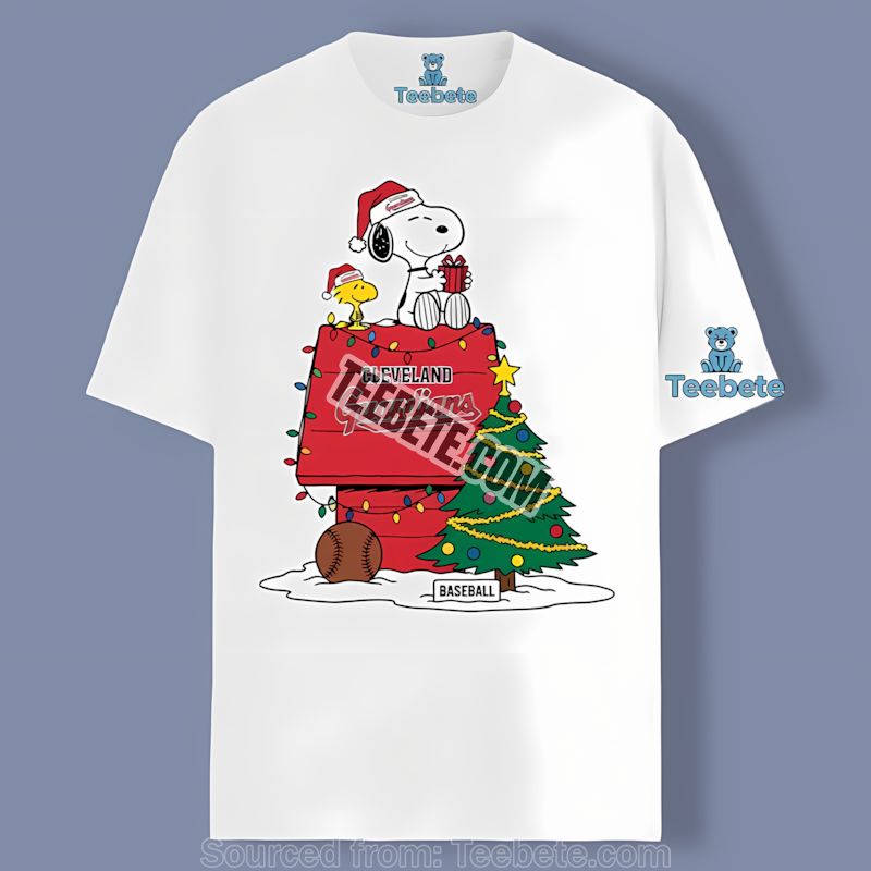 Cleveland Guardians Snoopy Woodstock Christmas Shirt