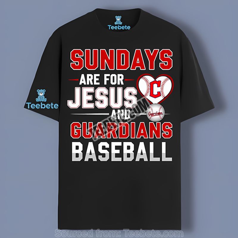 Cleveland Guardians Sundays Jesus And Baseball Shirt