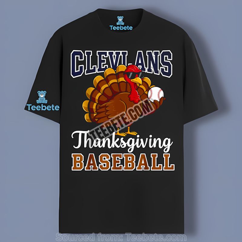 Cleveland Guardians Thanksgiving Turkey Baseball Shirt