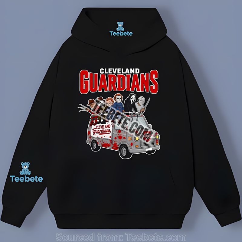 Cleveland Guardians Vs Halloween Horror Bus Hoodie Cleveland Guardians Vs Halloween Horror Bus Hoodie