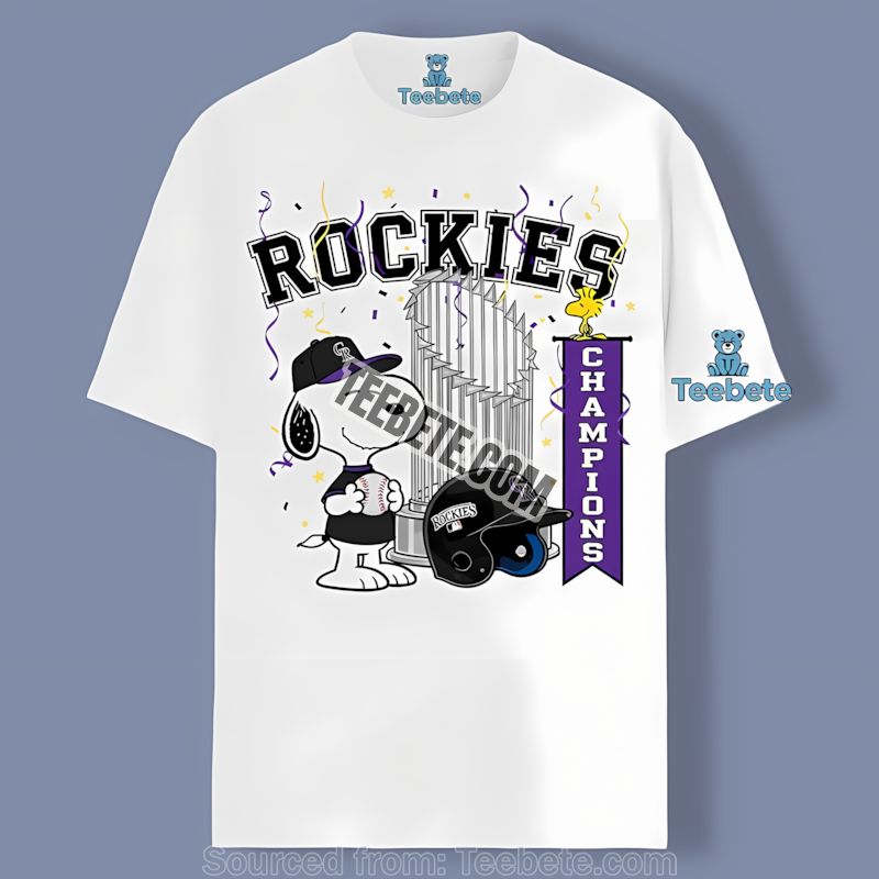 Colorado Rockies Champions Snoopy Celebration Shirt