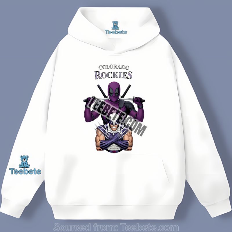 Colorado Rockies Deadpool Wolverine Sports Hoodie Colorado Rockies Deadpool Wolverine Sports Hoodie