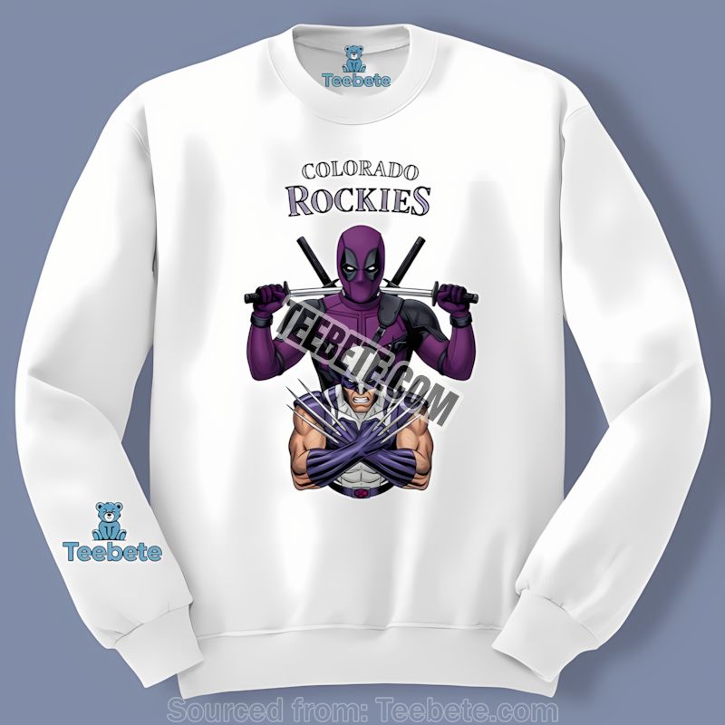 Colorado Rockies Deadpool Wolverine Sports Long Sleeve Colorado Rockies Deadpool Wolverine Sports Long Sleeve