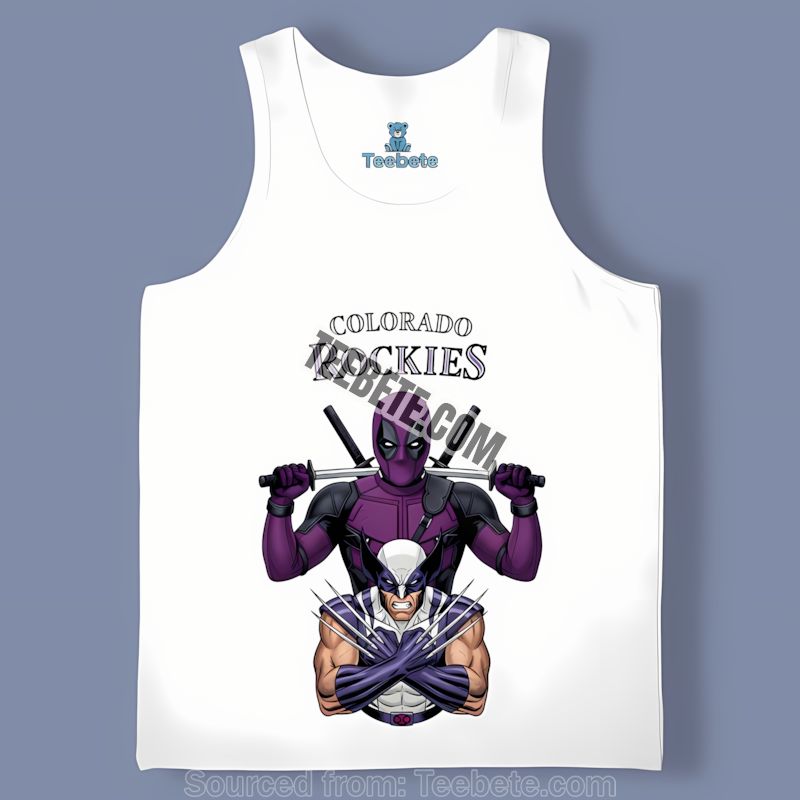Colorado Rockies Deadpool Wolverine Sports Tanktop Colorado Rockies Deadpool Wolverine Sports Tanktop
