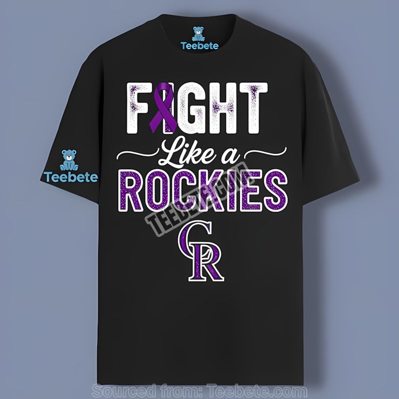 Colorado Rockies Fight Like A Girl Cotton Shirt