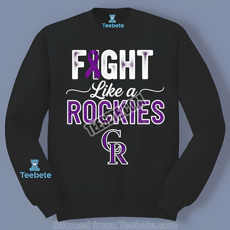Colorado Rockies Fight Like A Girl Cotton Long Sleeve Colorado Rockies Fight Like A Girl Cotton Long Sleeve