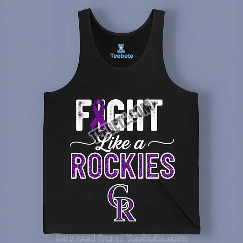 Colorado Rockies Fight Like A Girl Cotton Tanktop Colorado Rockies Fight Like A Girl Cotton Tanktop