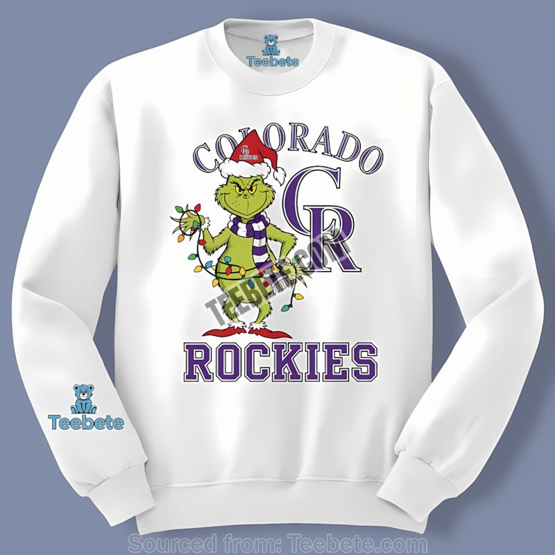 Colorado Rockies Grinch Christmas Cotton Long Sleeve Colorado Rockies Grinch Christmas Cotton Long Sleeve