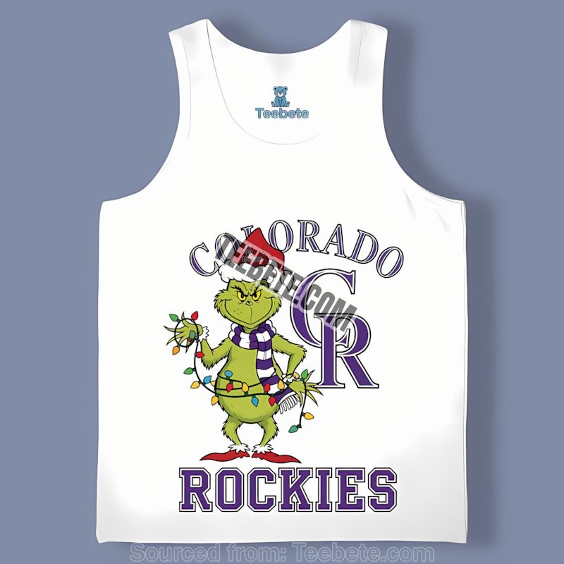 Colorado Rockies Grinch Christmas Cotton Tanktop Colorado Rockies Grinch Christmas Cotton Tanktop