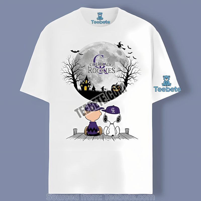 Colorado Rockies Halloween Charlie Brown Snoopy Shirt
