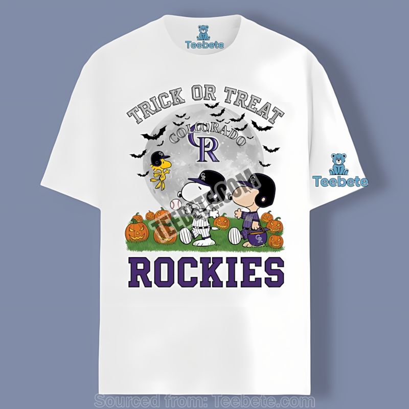 Colorado Rockies Halloween Treat Charlie Snoopy Shirt