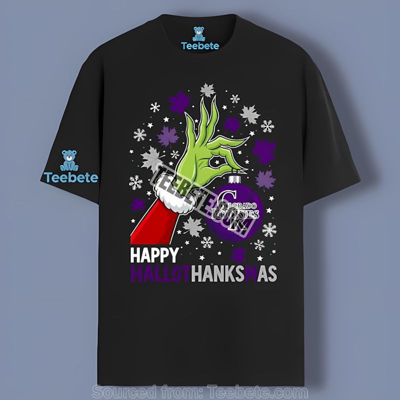 Colorado Rockies Happy Hallothanksmas Graphic Shirt