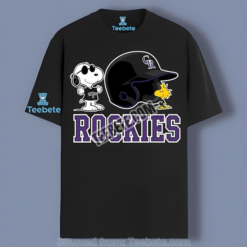 Colorado Rockies Helmet Vs Snoopy Woodstock Shirt