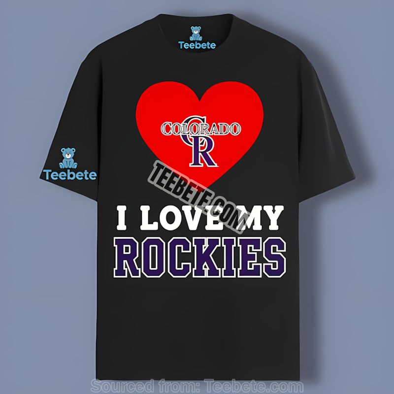 Colorado Rockies I Love My Rockies Heart Shirt