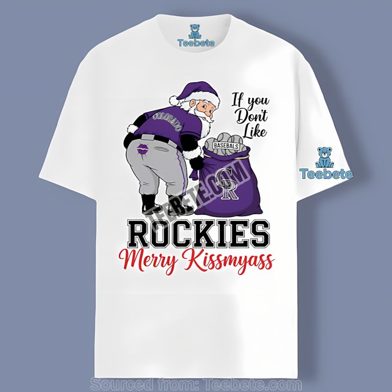 Colorado Rockies Merry Kissmyass Santa Retro Shirt