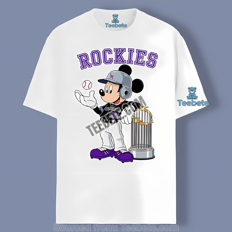 Colorado Rockies Mickey Heart Cotton Shirt