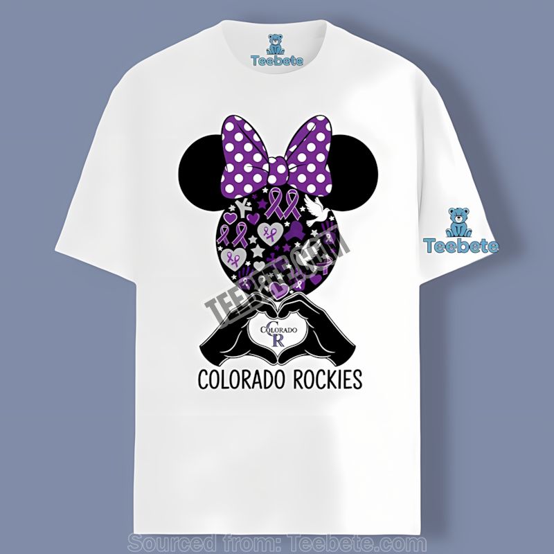 Colorado Rockies Minnie Breast Cancer Shirt