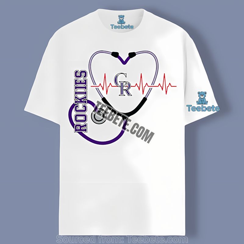 Colorado Rockies Nurse Heartbeat Adults Shirt
