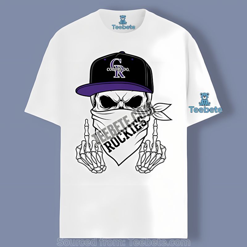 Colorado Rockies Skull Bandana Color Shirt