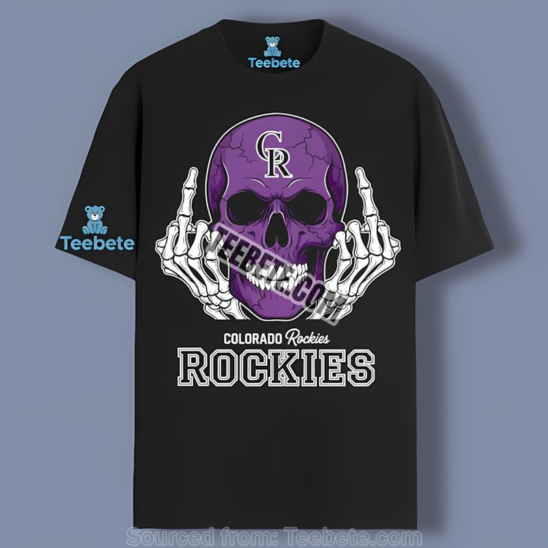 Colorado Rockies Skull Middle Finger Trendy Shirt