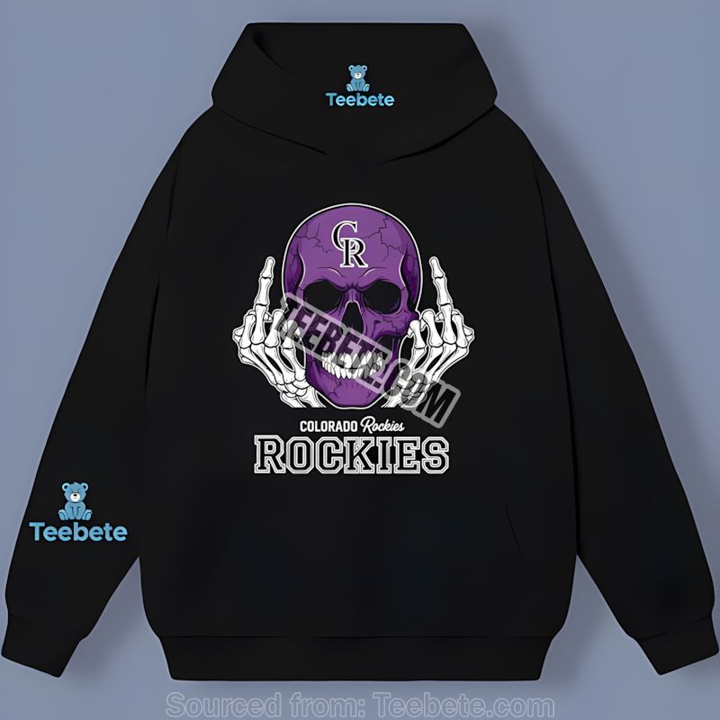 Colorado Rockies Skull Middle Finger Trendy Hoodie Colorado Rockies Skull Middle Finger Trendy Hoodie