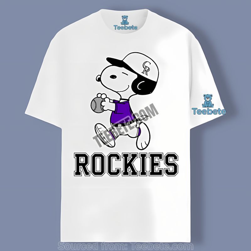 Colorado Rockies Snoopy Baseball Running Shirt