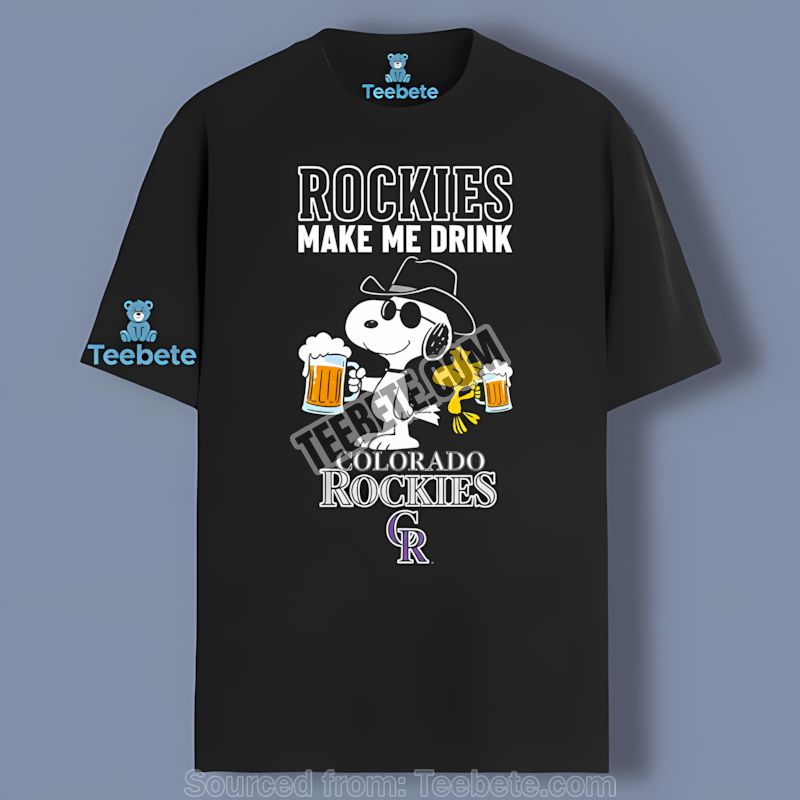 Colorado Rockies Snoopy Make Me Drink Shirt
