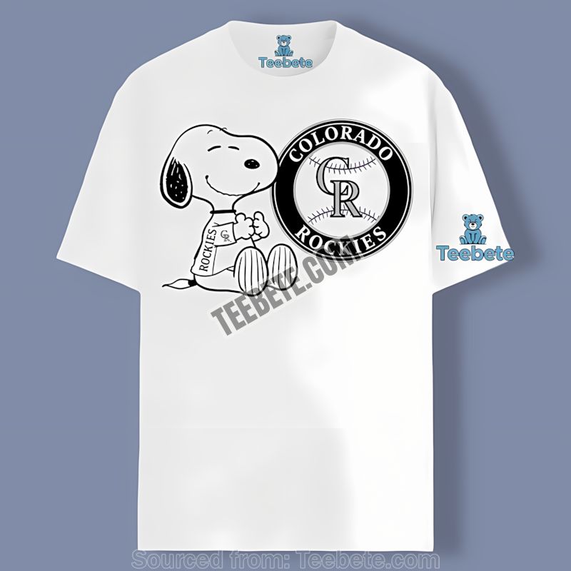 Colorado Rockies Snoopy Tattoo Logo Shirt