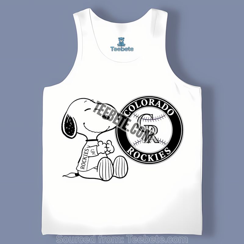 Colorado Rockies Snoopy Tattoo Logo Tanktop Colorado Rockies Snoopy Tattoo Logo Tanktop