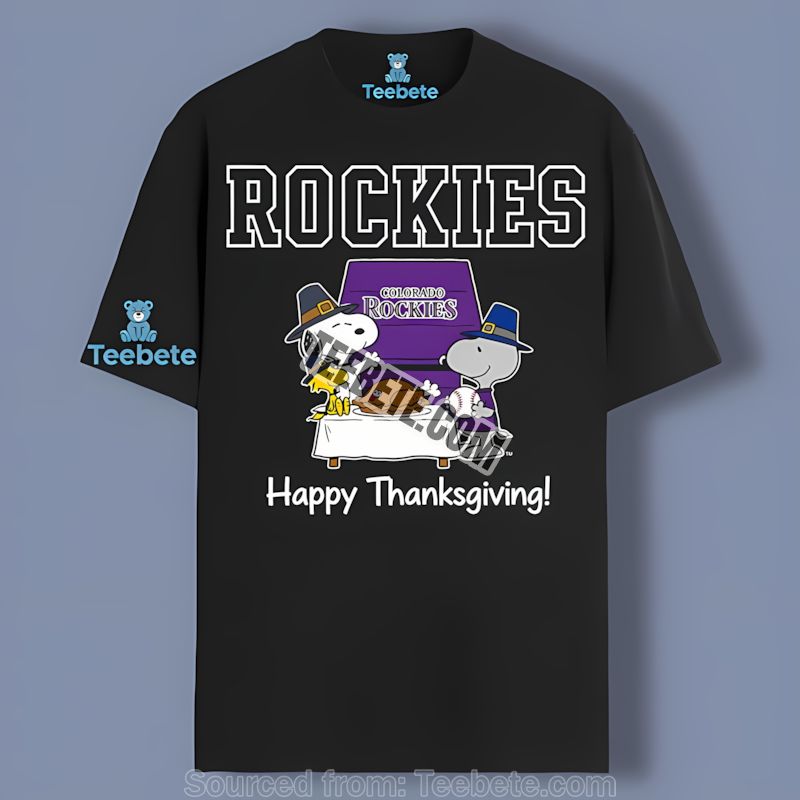 Colorado Rockies Snoopy Thanksgiving Cotton Shirt