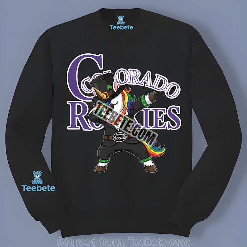 Colorado Rockies St Patricks Dabbing Unicorn Shirt