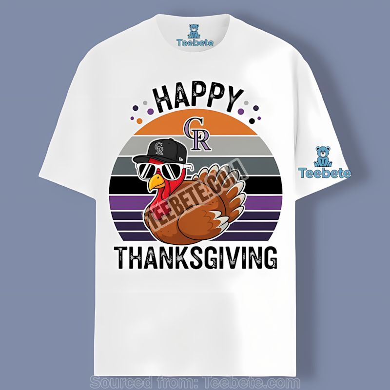Colorado Rockies Thanksgiving Turkey Color Shirt