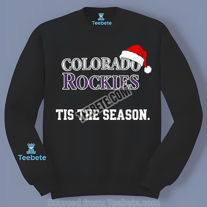 Colorado Rockies Tis The Season Christmas Long Sleeve Colorado Rockies Tis The Season Christmas Long Sleeve