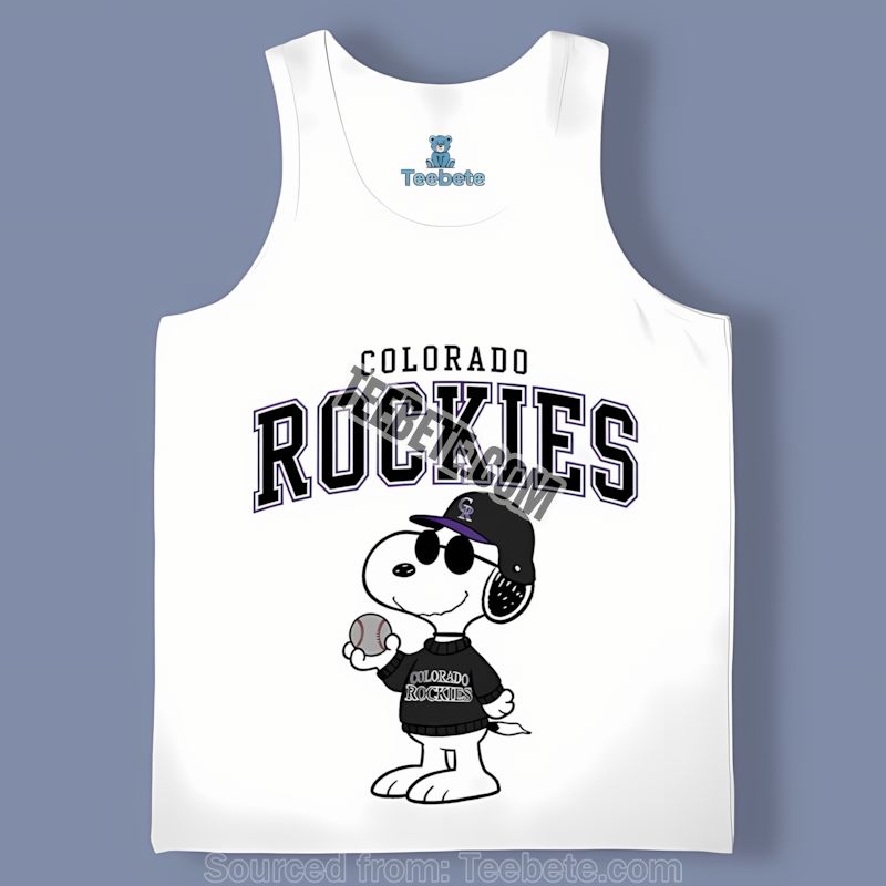 Colorado Rockies Vs Cool Snoopy Tanktop Colorado Rockies Vs Cool Snoopy Tanktop