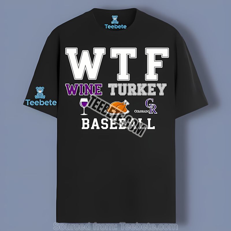 Colorado Rockies Wine Turkey Baseball Shirt