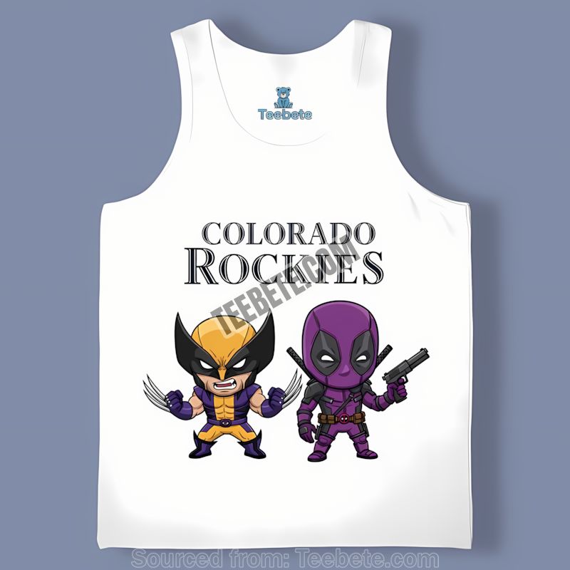 Colorado Rockies Wolverine Deadpool Graphic Tanktop Colorado Rockies Wolverine Deadpool Graphic Tanktop