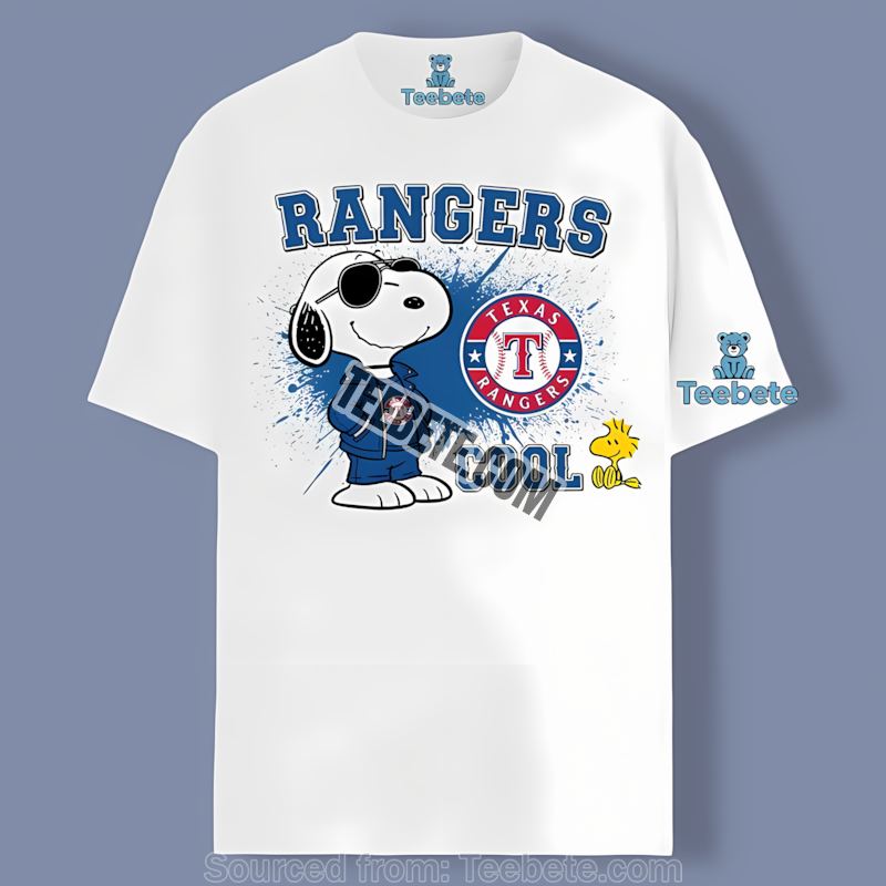 Cool Snoopy Baseball Mood With Texas Rangers Swag Shirt