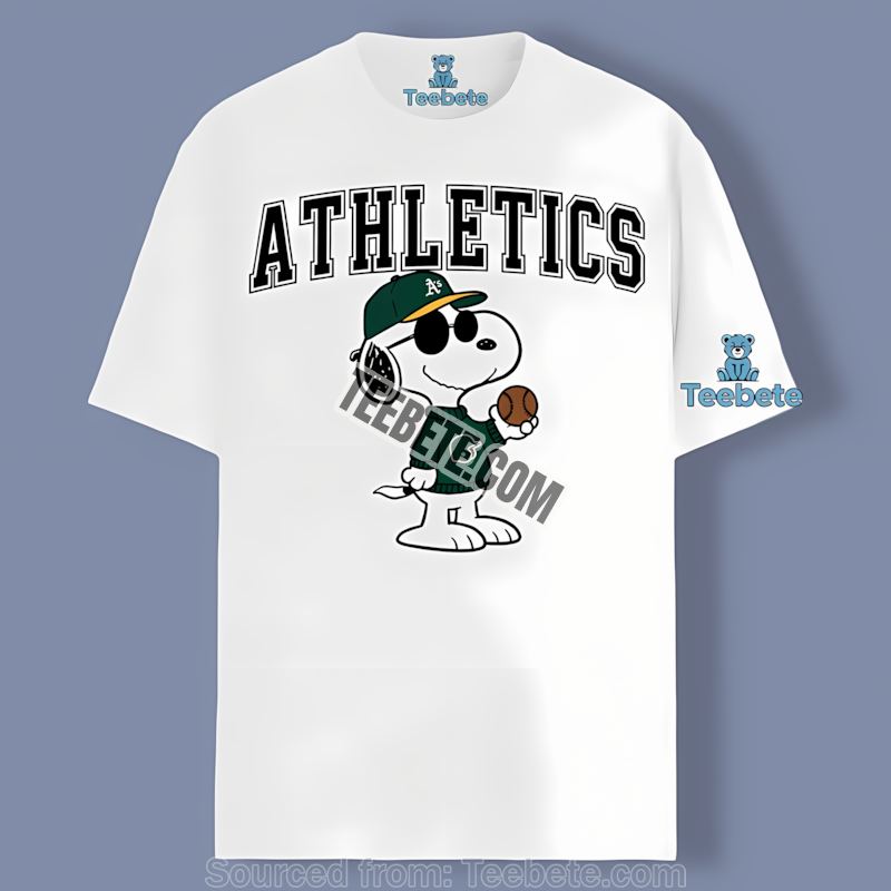 Cool Snoopy Oakland Athletics Color Shirt