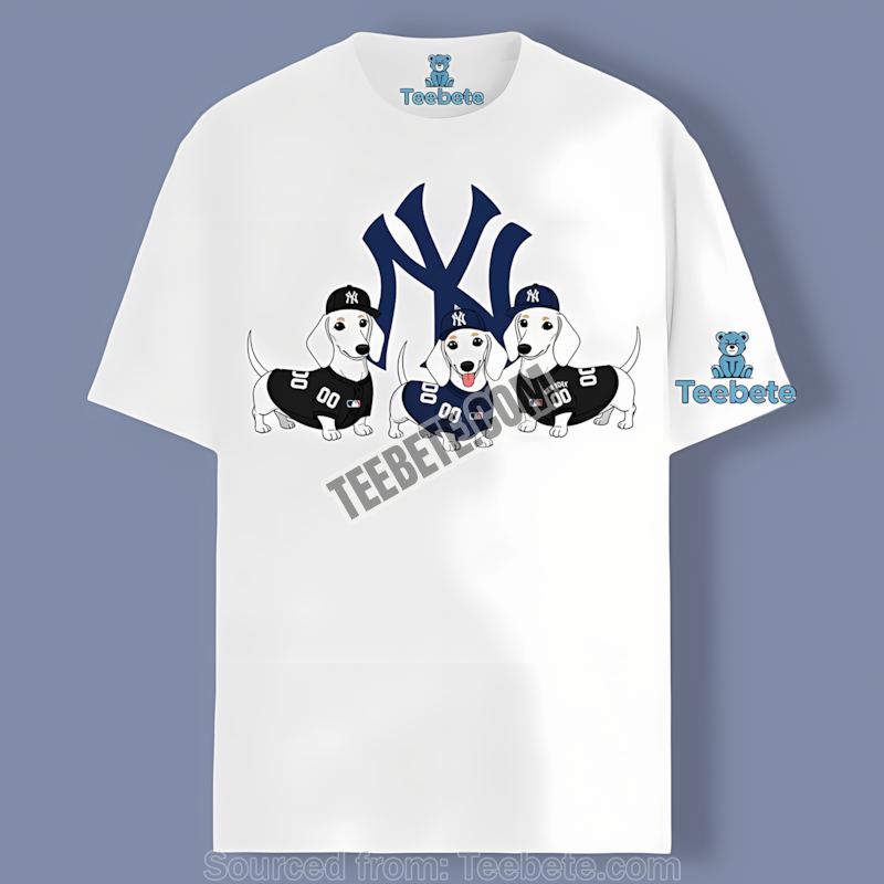 Dachshund Dogs New York Yankees Graphic Shirt Pet Lovers Wear