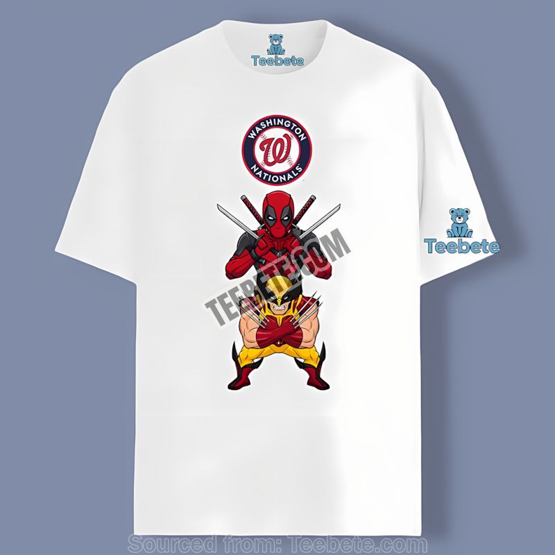 Disney Characters Mickey Donald Goofy Washington Nationals Retro Shirt