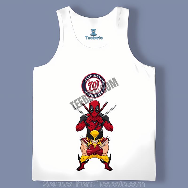 Deadpool Wolverine Crossover Washington Nationals Retro Tanktop Deadpool Wolverine Crossover Washington Nationals Retro Tanktop
