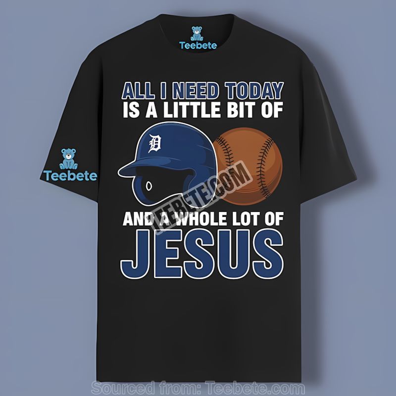 Detroit Tigers Baseball And Jesus Graphic Adults Shirt