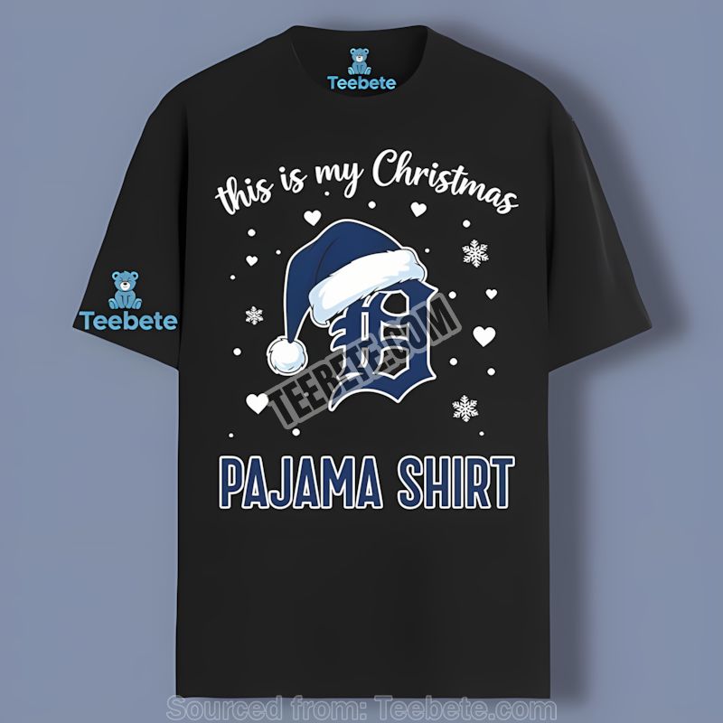 Detroit Tigers Christmas Pajama Holiday Shirt