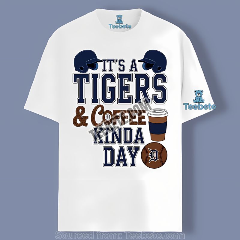 Detroit Tigers Coffee Kind Of Day Adults Shirt