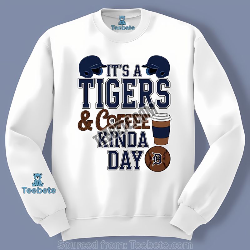 Detroit Tigers Coffee Kind Of Day Adults Long Sleeve Detroit Tigers Coffee Kind Of Day Adults Long Sleeve